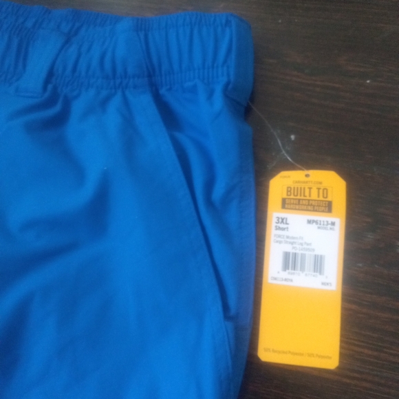 Blue Carhartt Force Rugged Flex 3XL Short Force Modern Fit Cargo Straight Leg - Picture 5 of 11